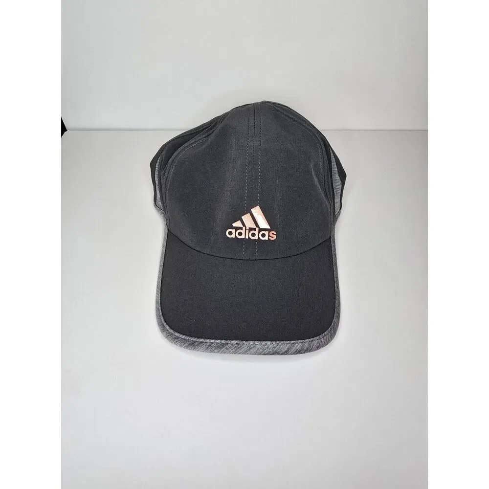 Gently Used Adidas Women's Fit Aeroready Baseball Hat Cap Gray Pink Rose Gold Lo